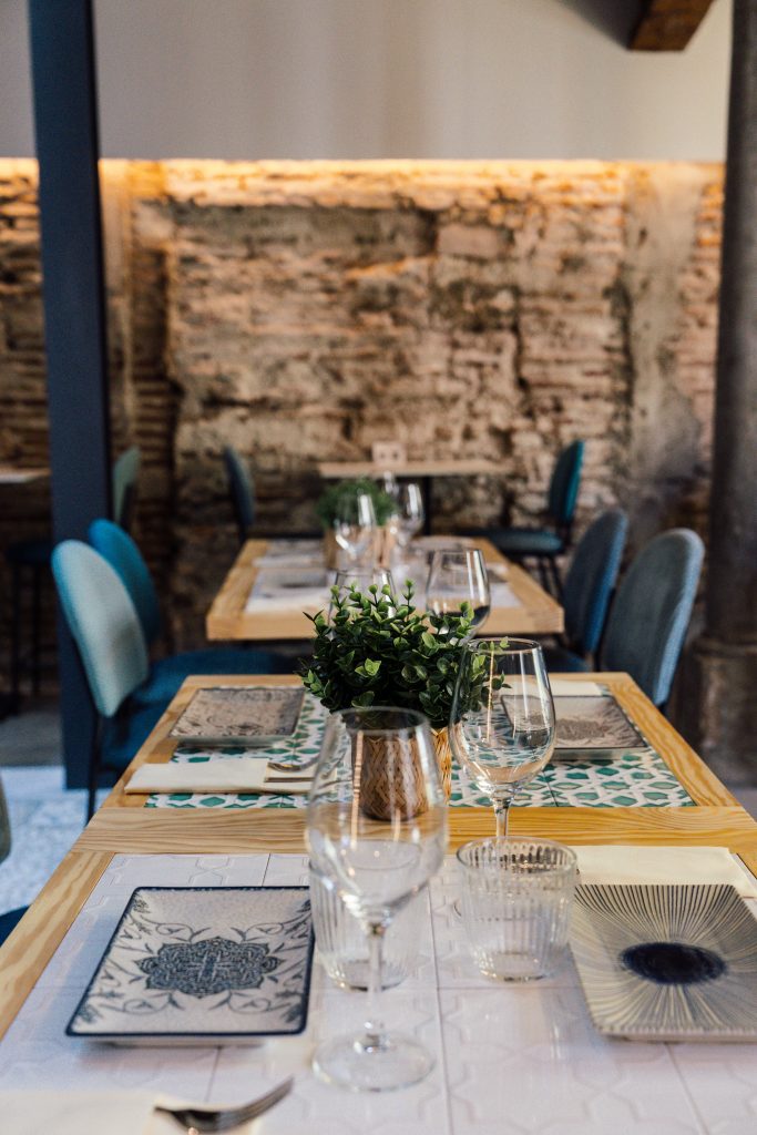 Granada cuisine served at the table